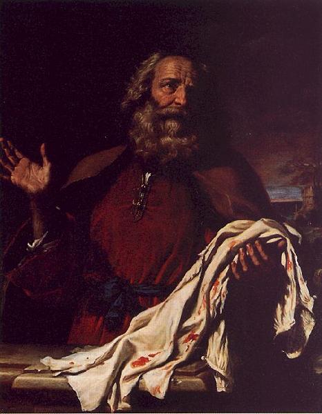  Giovanni Francesco  Guercino Jacob Receiving Joseph's Coat oil painting image